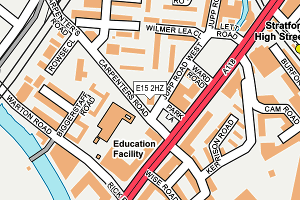 E15 2HZ map - OS OpenMap – Local (Ordnance Survey)