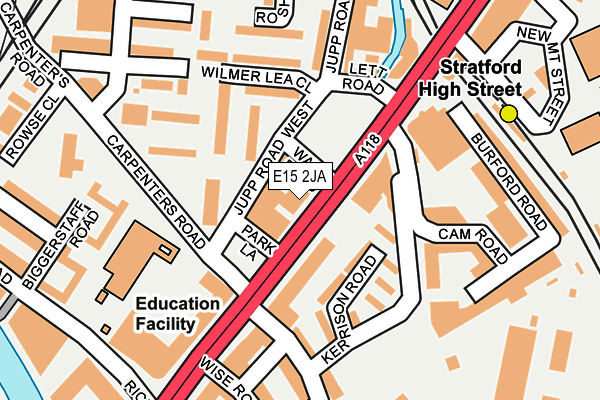 E15 2JA map - OS OpenMap – Local (Ordnance Survey)