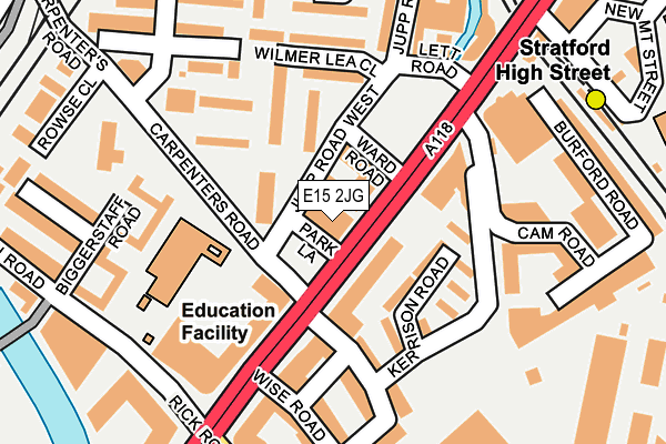 E15 2JG map - OS OpenMap – Local (Ordnance Survey)