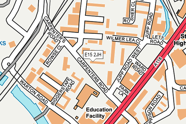 E15 2JH map - OS OpenMap – Local (Ordnance Survey)
