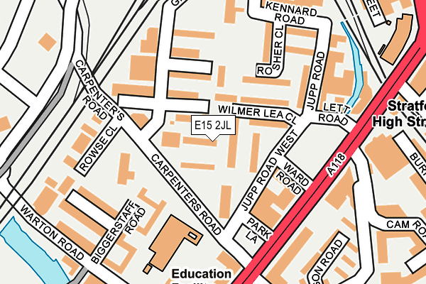 E15 2JL map - OS OpenMap – Local (Ordnance Survey)