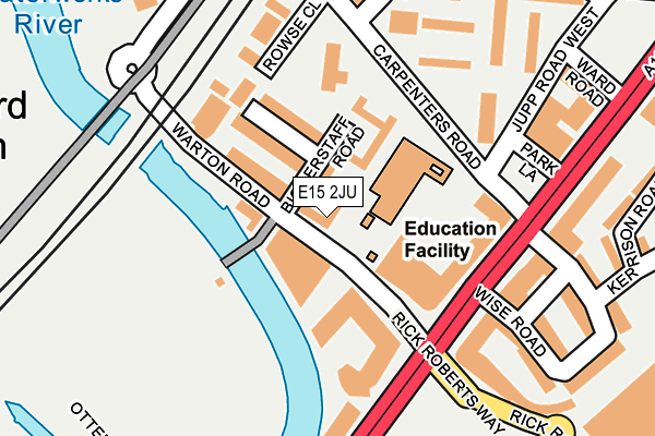 E15 2JU map - OS OpenMap – Local (Ordnance Survey)