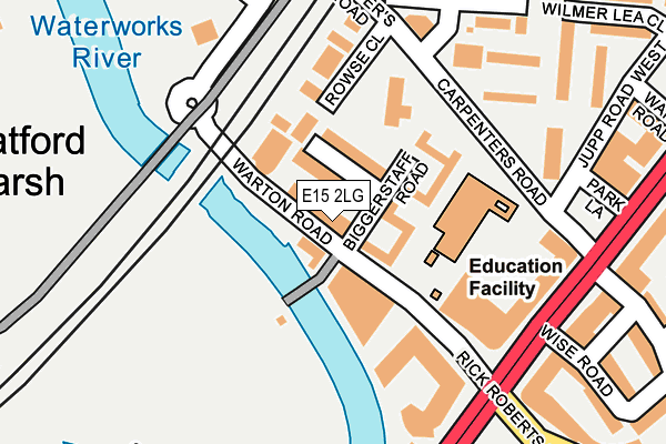 E15 2LG map - OS OpenMap – Local (Ordnance Survey)