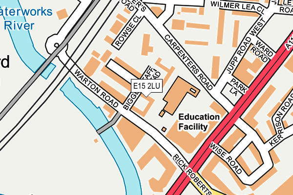 E15 2LU map - OS OpenMap – Local (Ordnance Survey)