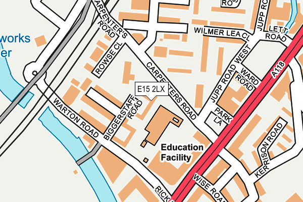 E15 2LX map - OS OpenMap – Local (Ordnance Survey)
