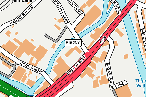 E15 2NY map - OS OpenMap – Local (Ordnance Survey)