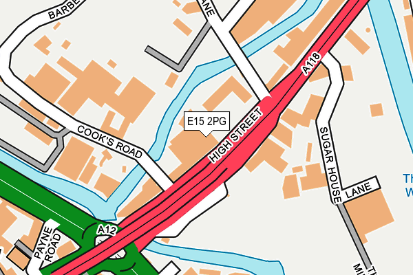 E15 2PG map - OS OpenMap – Local (Ordnance Survey)
