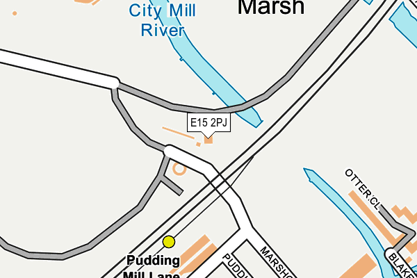 E15 2PJ map - OS OpenMap – Local (Ordnance Survey)