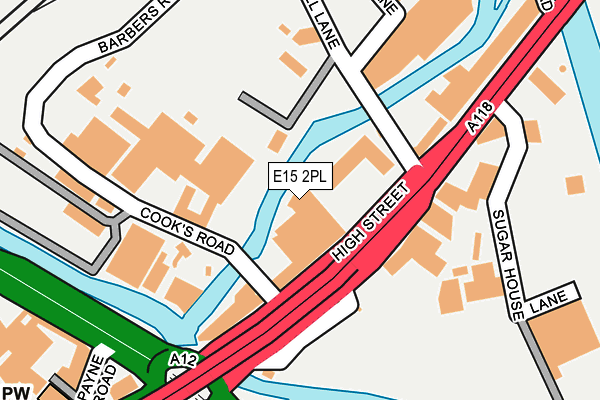 E15 2PL map - OS OpenMap – Local (Ordnance Survey)