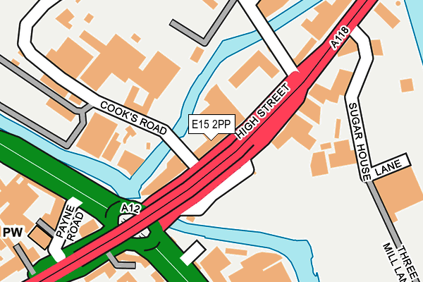 E15 2PP map - OS OpenMap – Local (Ordnance Survey)