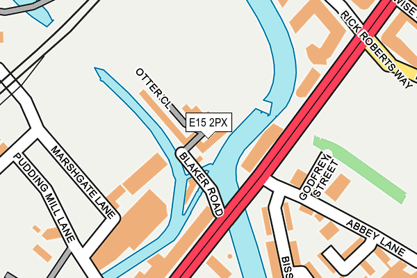 E15 2PX map - OS OpenMap – Local (Ordnance Survey)