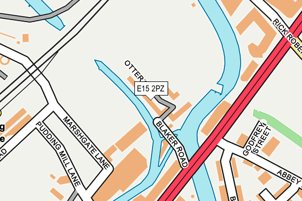 E15 2PZ map - OS OpenMap – Local (Ordnance Survey)
