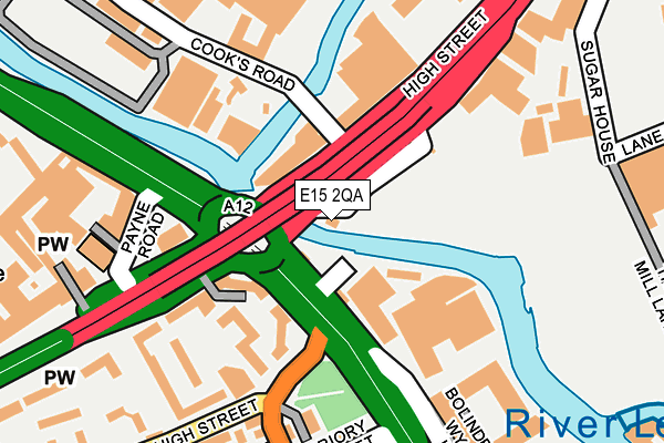 E15 2QA map - OS OpenMap – Local (Ordnance Survey)