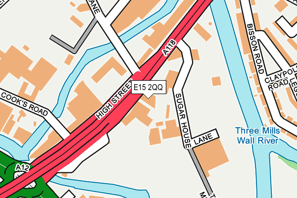 E15 2QQ map - OS OpenMap – Local (Ordnance Survey)