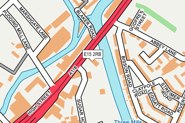 E15 2RB map - OS OpenMap – Local (Ordnance Survey)