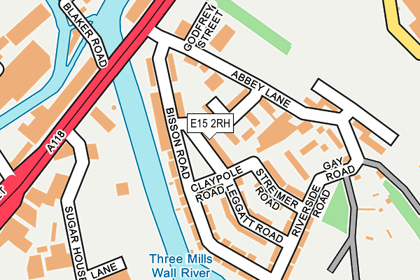 E15 2RH map - OS OpenMap – Local (Ordnance Survey)