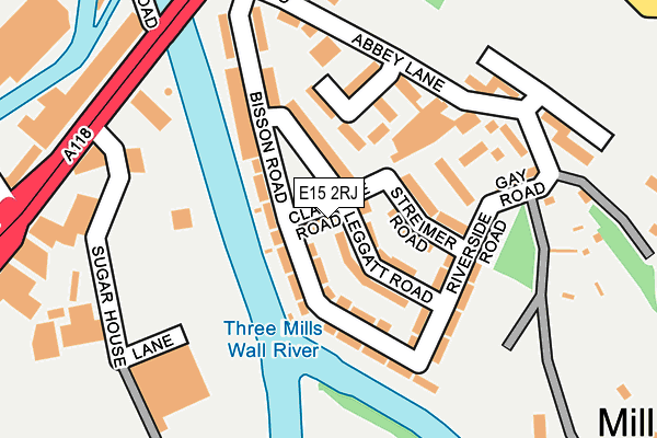 E15 2RJ map - OS OpenMap – Local (Ordnance Survey)