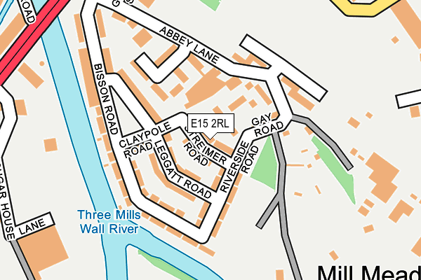 E15 2RL map - OS OpenMap – Local (Ordnance Survey)