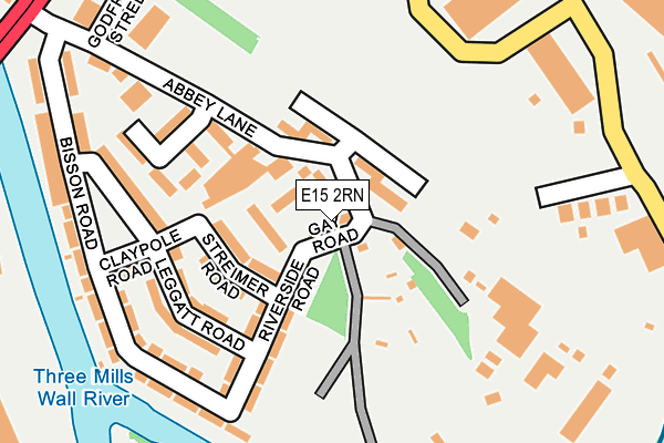 E15 2RN map - OS OpenMap – Local (Ordnance Survey)