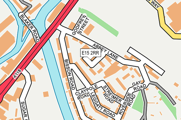 E15 2RR map - OS OpenMap – Local (Ordnance Survey)