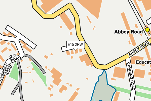 E15 2RW map - OS OpenMap – Local (Ordnance Survey)