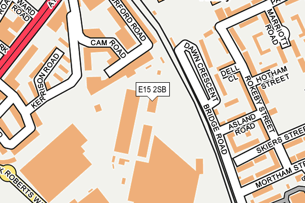 E15 2SB map - OS OpenMap – Local (Ordnance Survey)