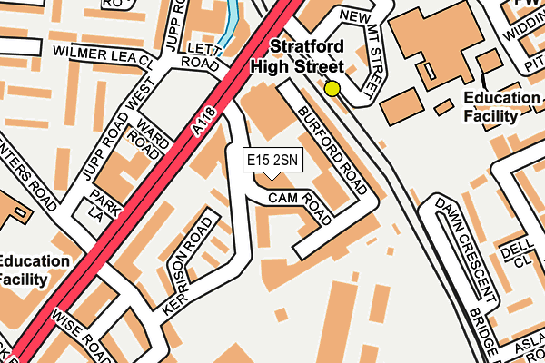 E15 2SN map - OS OpenMap – Local (Ordnance Survey)