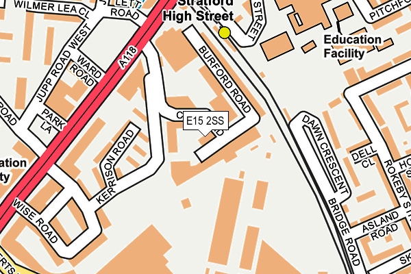 E15 2SS map - OS OpenMap – Local (Ordnance Survey)