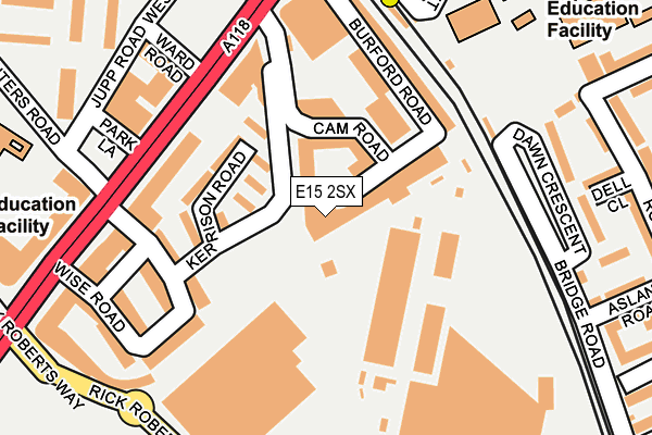 E15 2SX map - OS OpenMap – Local (Ordnance Survey)