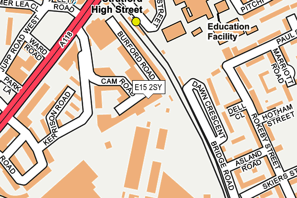 E15 2SY map - OS OpenMap – Local (Ordnance Survey)