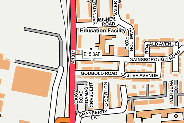 E15 3AF map - OS OpenMap – Local (Ordnance Survey)