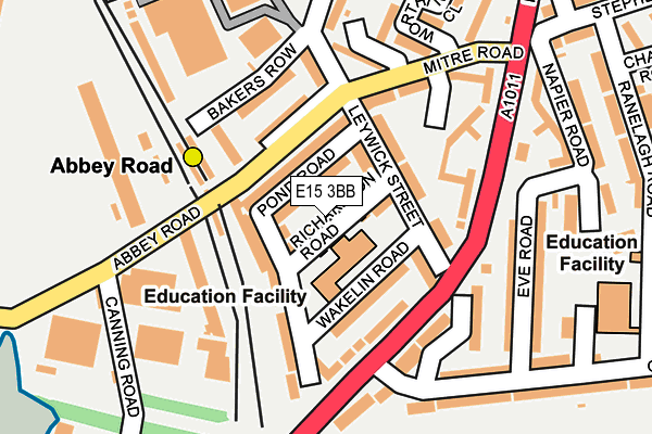E15 3BB map - OS OpenMap – Local (Ordnance Survey)