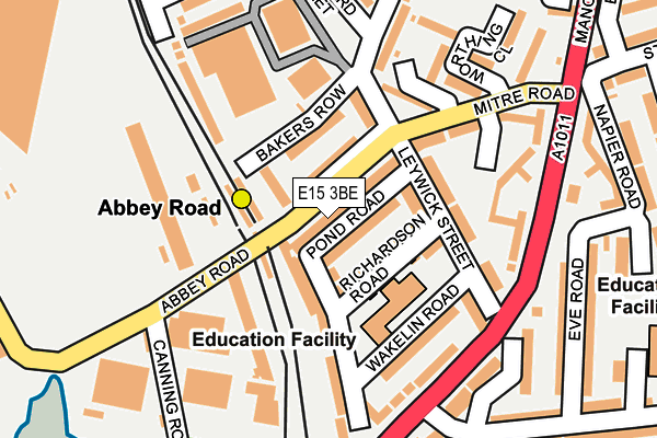 E15 3BE map - OS OpenMap – Local (Ordnance Survey)