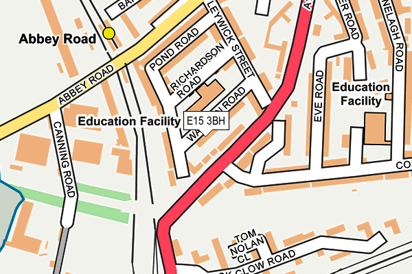 E15 3BH map - OS OpenMap – Local (Ordnance Survey)