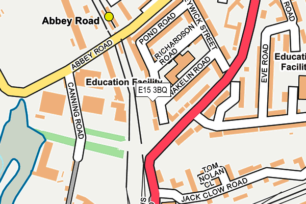 E15 3BQ map - OS OpenMap – Local (Ordnance Survey)