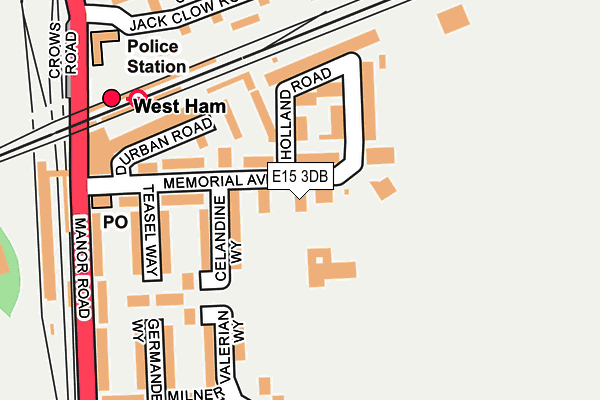 E15 3DB map - OS OpenMap – Local (Ordnance Survey)