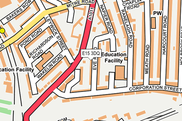 E15 3DQ map - OS OpenMap – Local (Ordnance Survey)