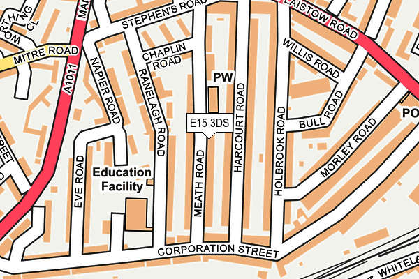 E15 3DS map - OS OpenMap – Local (Ordnance Survey)