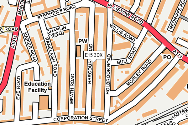 E15 3DX map - OS OpenMap – Local (Ordnance Survey)