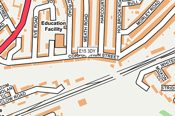 E15 3DY map - OS OpenMap – Local (Ordnance Survey)