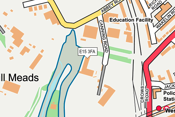 E15 3FA map - OS OpenMap – Local (Ordnance Survey)