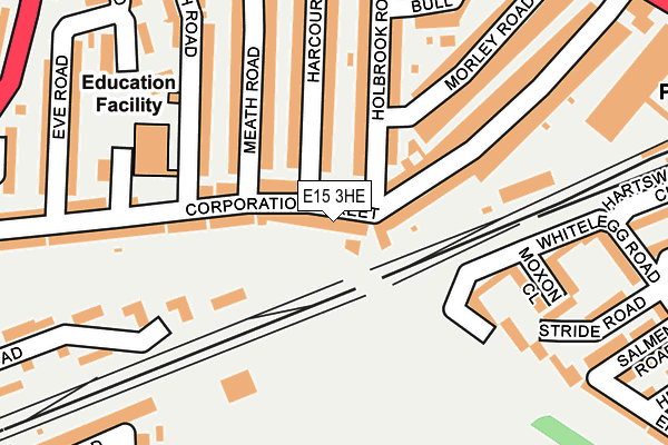 E15 3HE map - OS OpenMap – Local (Ordnance Survey)