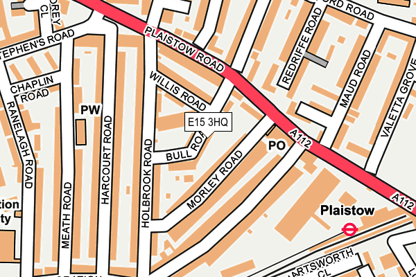 E15 3HQ map - OS OpenMap – Local (Ordnance Survey)