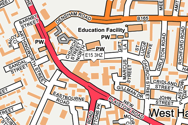 E15 3HZ map - OS OpenMap – Local (Ordnance Survey)