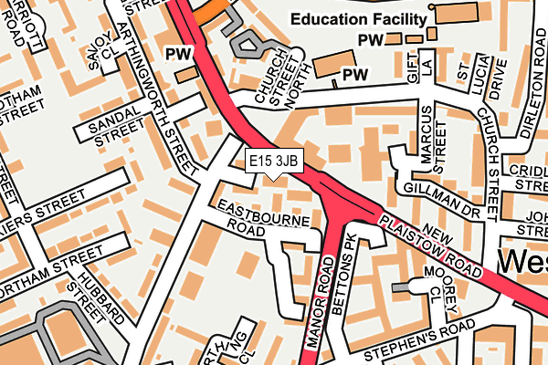 E15 3JB map - OS OpenMap – Local (Ordnance Survey)