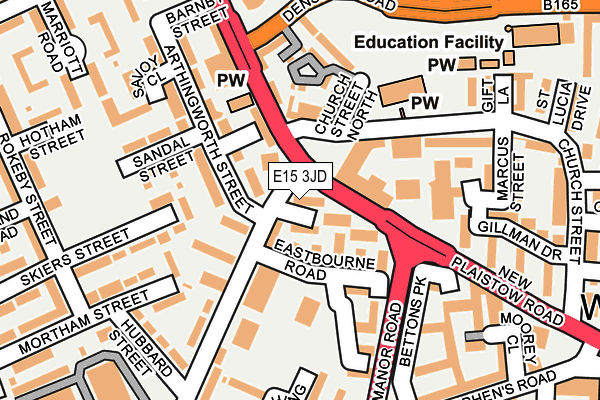 E15 3JD map - OS OpenMap – Local (Ordnance Survey)