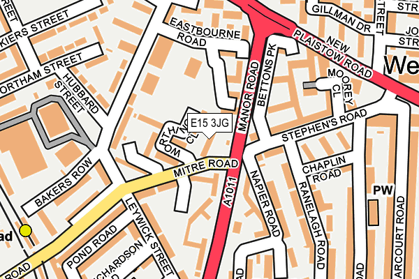 E15 3JG map - OS OpenMap – Local (Ordnance Survey)