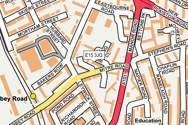 E15 3JQ map - OS OpenMap – Local (Ordnance Survey)