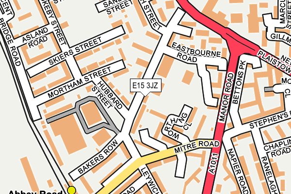E15 3JZ map - OS OpenMap – Local (Ordnance Survey)