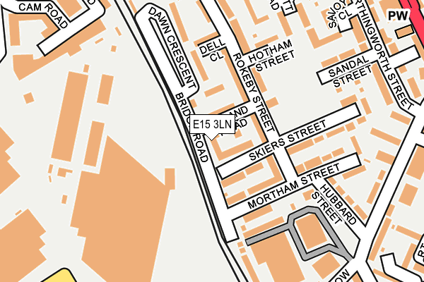 E15 3LN map - OS OpenMap – Local (Ordnance Survey)